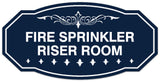 Signs ByLITA Victorian Fire Sprinkler Riser Room Wall or Door Sign - Laser-Engraved Lettering | Durable ABS Plastic | Vibrant Colors | Powerful Foam Tape