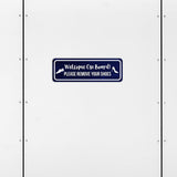 Standard Plus Welcome On Board! Please Remove Your Shoes Door or Wall Sign | Boats & Yachts Signage