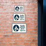 Classic Framed Plus Solo Personal de la Iglesia — Church Staff Only Door or Wall Sign | Spanish - Church Room & Area Signs