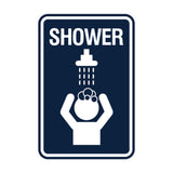 Signs ByLITA Portrait Round Shower (Single) Wall or Door Sign