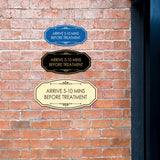 Signs ByLITA Victorian Arrive 5-10 Mins Before Treatment Wall or Door Sign