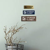 Basic Storage Closet Wall or Door Sign
