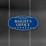 Victorian Plus Bailiff's Office Wall or Door Sign | Legal and Courtroom Decoration