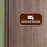 Notched Standard SERVER ROOM Wall or Door Sign | Commercial Safety & Facility Signs