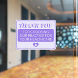 Classic Framed Plus Thank You for Choosing Our Practice for Your Healthcare Door or Wall Sign | Medical Facility Greeting & Reception
