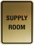 Signs ByLITA Portrait Round Supply Room Sign - Laser-Engraved Lettering | Durable ABS Plastic | Vibrant Colors | Powerful Foam Tape