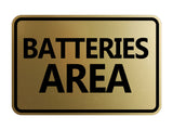 Signs ByLITA Classic Framed Batteries Area Wall or Door Sign