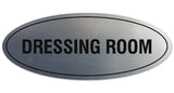 Signs ByLITA Oval DRESSING ROOM Sign - Laser-Engraved Lettering | Durable ABS Plastic | Vibrant Colors | Powerful Foam Tape