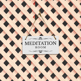 Meditation Room 5x10 Hanging Plus Wall or Door Sign | Rustic Twine | Range of Vibrant Decor Styles | Room Signs For Home and Business