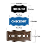 Signs ByLITA Fancy Checkout Sign | Durable Plastic | Vibrant Colors | Powerful Foam Tape