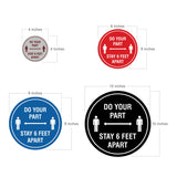 Circle Do Your Part Stay 6 Feet Apart Sign