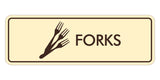 Signs ByLITA Standard Forks Door or Wall Sign Easy Installation | Durable Construction | Kitchen Essentials | Hygiene | AirBnB Signs