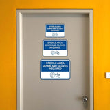 Classic Framed Plus Sterile Area Gown and Gloves Required Door or Wall Sign | Medical Procedure Rooms