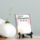 Today's Desserts 6x8 Dry Wipe Table Sign Easy Installation | Restaurant & Bar | Perfect To Clearly Direct Customers & Advertise Specials | No Pen Included