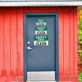Classic Framed Plus Safety First Keep Aisles Clear Door or Wall Sign | Health & Safety Signage