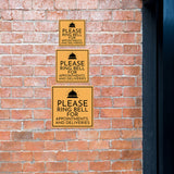 Square Plus Please Ring Bell For Appointments and Deliveries Wall or Door Sign | Health & Safety Warehouse Business Signage