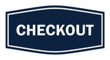 Signs ByLITA Fancy Checkout Sign | Durable Plastic | Vibrant Colors | Powerful Foam Tape