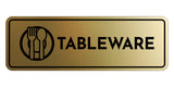 Signs ByLITA Standard Tableware Door or Wall Sign Easy Installation | Durable Construction | Kitchen Essentials | Hygiene | AirBnB Signs