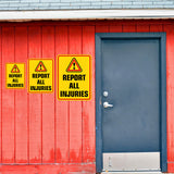 Portrait Round Plus Report All Injuries Wall or Door Sign | Funny Naughty Décor