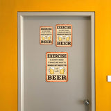 Portrait Round Plus Exercise is a Dirty Word. It Makes Me Want To Wash My Mouth Out With Beer Wall or Door Sign | Funny Naughty Decor