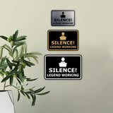 Classic Framed Silence! Legend Working Wall or Door Sign
