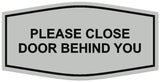 Signs ByLITA Fancy Please Close Door Behind You Sign - Laser-Engraved Lettering | Durable ABS Plastic | Vibrant Colors | Powerful Foam Tape