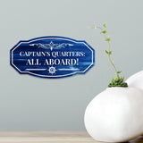 Victorian Plus Captain's Quarters: All Aboard! Wall or Door Sign | Sailing Boat Decoration