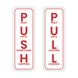 Signs ByLITA Vertical Push and Pull - Christian Door Signs (Christian Motivational Acronym) Door Sign