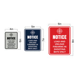 Signs ByLITA Portrait Round Notice: Load and Unload Firearms In Shooting Bays Only Door or Wall Sign Easy Installation | Health And Safety | Building And Danger Signs