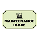 Notched Standard Maintenance Room Wall or Door Sign | Facilities and Rooms Sign