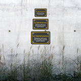 Classic Framed Plus No Trespassing: Violators Will Meet My Security System (And It Bites!) Door or Wall Sign | Home Security