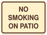 Signs ByLITA Classic Framed NO SMOKING ON PATIO Door or Wall Sign Durable Plastic | Easy Installation | Elegant Design