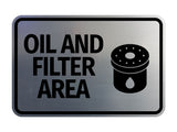 Signs ByLITA Classic Framed Oil and Filter Area Wall or Door Sign