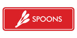 Signs ByLITA Standard Spoons Door or Wall Sign Easy Installation | Durable Construction | Kitchen Essentials | Hygiene | AirBnB Signs