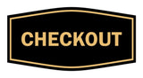 Signs ByLITA Fancy Checkout Sign | Durable Plastic | Vibrant Colors | Powerful Foam Tape