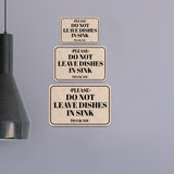 Classic Framed Plus Please Do Not Leave Dishes In Sink Thank You Door or Wall Sign | Public Notice Signs