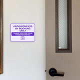 Classic Framed Plus Appointments by Booking Only – Thank You for Your Understanding Door or Wall Sign | Medical Facility Greeting & Reception