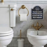 Please Leave The Restroom Clean For The Next Person' Headstone ? Wall/Door Restroom & Hygiene Sign