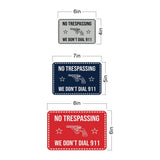 Signs ByLITA Classic Framed No Trespassing We Don't Dial 911 Door or Wall Sign | Funny Home Décor