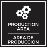 Signs ByLITA Square Production Area Door or Wall Sign | Spanish Bilingual Warehouse and Factory Sign