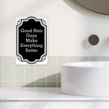 Portrait Round Plus Good Hair Days Make Everything Better Door or Wall Sign | Hair Stylist Inspirational Positive Decoration