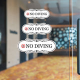 Designer Plus No Diving — Wall or Door Sign | Pool & Aquatic - Sign