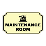 Notched Standard Maintenance Room Wall or Door Sign | Facilities and Rooms Sign