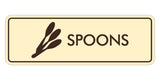 Signs ByLITA Standard Spoons Door or Wall Sign Easy Installation | Durable Construction | Kitchen Essentials | Hygiene | AirBnB Signs