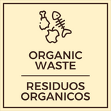 Signs ByLITA Square Organic Waste Wall or Door Sign | Spanish Bilingual Business And Office Signs