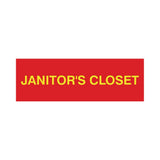 Basic Janitor's Closet Door/Wall Sign (Multipack)