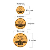 Circle Plus Counseling Room Wall or Door Sign | Easy Installation | Business & Studio Signage