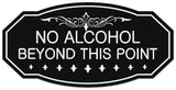 Signs ByLITA Victorian No Alcohol Beyond This Point Wall or Door Sign - Easy Installation | Durable Wall or Door