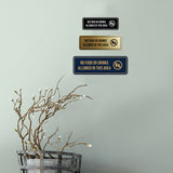 Signs ByLITA Standard No Food or Drinks Allowed in This Area Door or Wall Sign Durable ABS Plastic | Laser Engraved | Easy Installation | Elegant Design