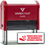 All Quality Produced under ethical and environmentally responsible conditions Self-Inking Rubber Stamp